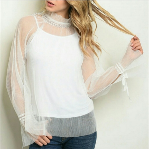 *Final* Lace Embellished Top - Picture 2 of 4